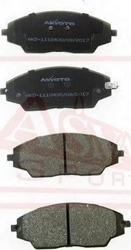 ASVA AKD-11104 - Bremžu uzliku kompl., Disku bremzes www.autospares.lv