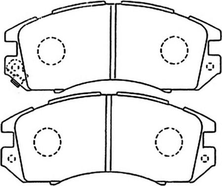 ASVA AKD-1111 - Тормозные колодки, дисковые, комплект www.autospares.lv