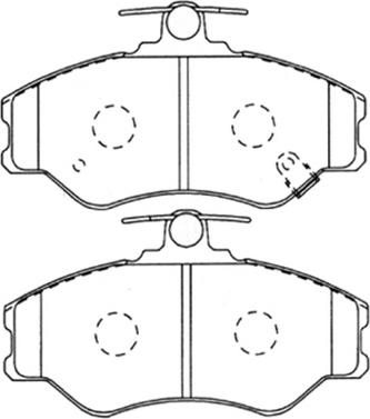 ASVA AKD-1118 - Тормозные колодки, дисковые, комплект www.autospares.lv