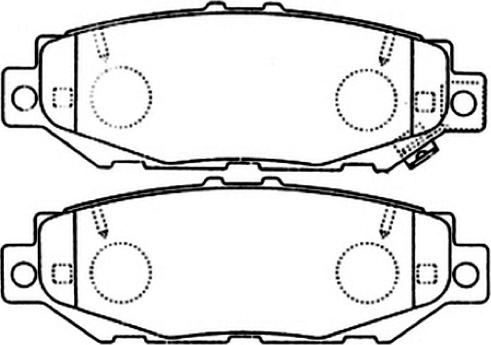 ASVA AKD-1345 - Brake Pad Set, disc brake www.autospares.lv