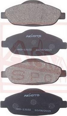 ASVA AKD-13102 - Bremžu uzliku kompl., Disku bremzes www.autospares.lv