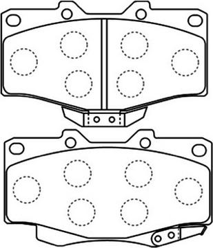 ASVA AKD-1387 - Brake Pad Set, disc brake www.autospares.lv