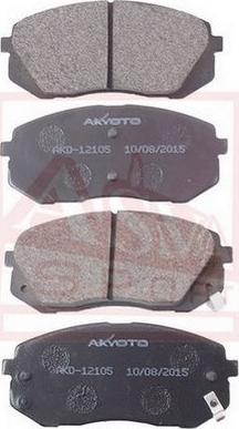 ASVA AKD-12105 - Bremžu uzliku kompl., Disku bremzes www.autospares.lv