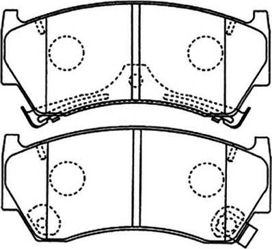 ASVA AKD-1289 - Тормозные колодки, дисковые, комплект www.autospares.lv