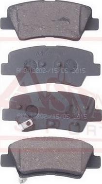 ASVA AKD-12202 - Brake Pad Set, disc brake www.autospares.lv