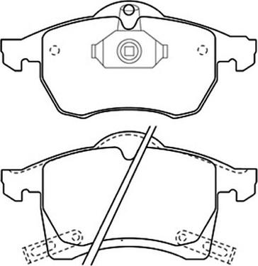 ASVA AKD-1275 - Тормозные колодки, дисковые, комплект www.autospares.lv