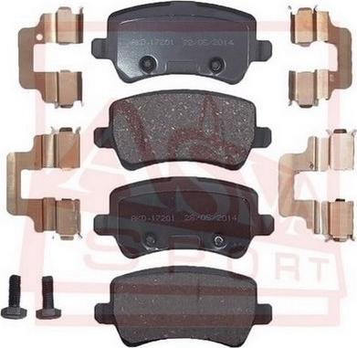 ASVA AKD-17201 - Тормозные колодки, дисковые, комплект www.autospares.lv