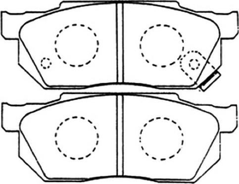 ASVA AKD-8263 - Тормозные колодки, дисковые, комплект www.autospares.lv