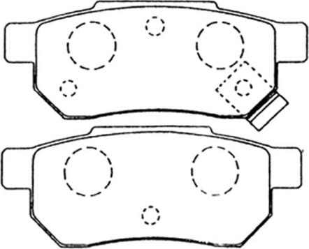 ASVA AKD-8206 - Тормозные колодки, дисковые, комплект www.autospares.lv