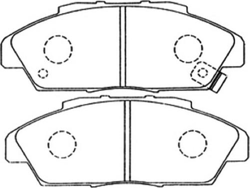 ASVA AKD-8223 - Brake Pad Set, disc brake www.autospares.lv