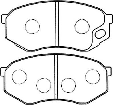 ASVA AKD-3349 - Тормозные колодки, дисковые, комплект www.autospares.lv