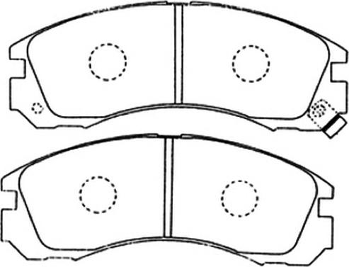 ASVA AKD-3233 - Тормозные колодки, дисковые, комплект www.autospares.lv