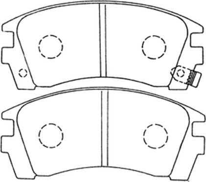 ASVA AKD-2225 - Brake Pad Set, disc brake www.autospares.lv