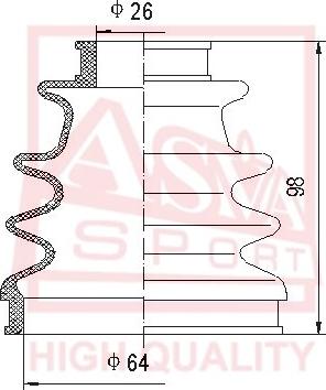 ASVA ASBT-99 - Пыльник, приводной вал www.autospares.lv