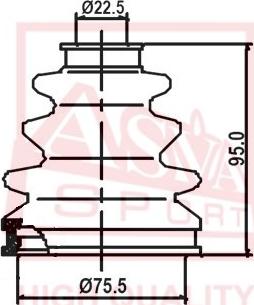 ASVA ASBT-95 - Putekļusargs, Piedziņas vārpsta www.autospares.lv