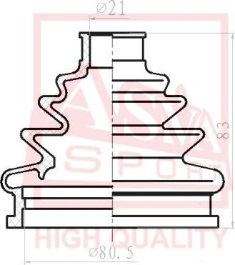 ASVA ASBT-98 - Пыльник, приводной вал www.autospares.lv