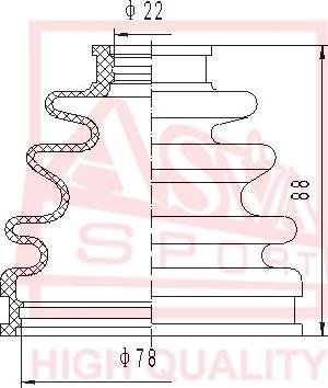 ASVA ASBT-92 - Bellow, drive shaft www.autospares.lv