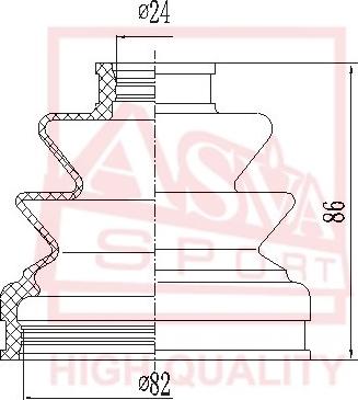 ASVA ASBT-46 - Пыльник, приводной вал www.autospares.lv