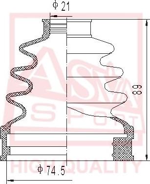 ASVA ASBT-506 - Putekļusargs, Piedziņas vārpsta www.autospares.lv