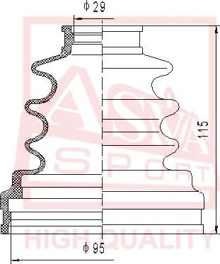 ASVA ASBT-64 - Putekļusargs, Piedziņas vārpsta autospares.lv