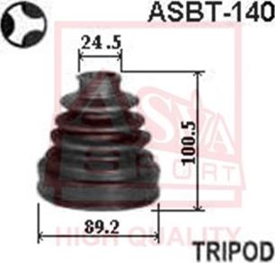 ASVA ASBT-140 - Bellow, drive shaft www.autospares.lv