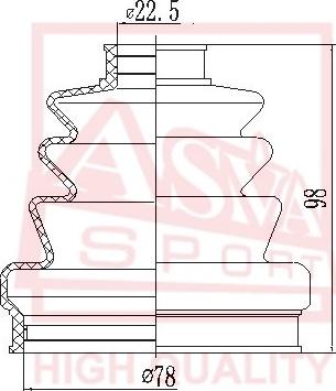 ASVA ASBT-14 - Пыльник, приводной вал www.autospares.lv