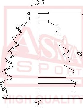 ASVA ASBT-163 - Putekļusargs, Piedziņas vārpsta www.autospares.lv