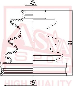 ASVA ASBT-100 - Bellow, drive shaft www.autospares.lv