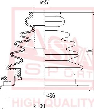 ASVA ASBT-108 - Пыльник, приводной вал www.autospares.lv