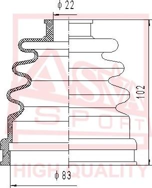 ASVA ASBT-116 - Putekļusargs, Piedziņas vārpsta autospares.lv