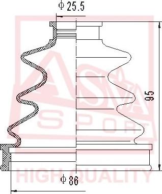 ASVA ASBT-139 - Putekļusargs, Piedziņas vārpsta www.autospares.lv