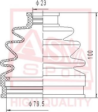 ASVA ASBT-138 - Putekļusargs, Piedziņas vārpsta www.autospares.lv