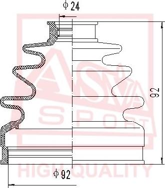 ASVA ASBT-122 - Putekļusargs, Piedziņas vārpsta www.autospares.lv