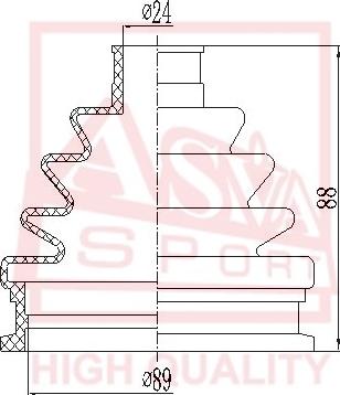 ASVA ASBT-170 - Bellow, drive shaft www.autospares.lv