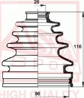 ASVA ASBT-816 - Пыльник, приводной вал www.autospares.lv