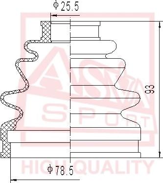 ASVA ASBT-24 - Putekļusargs, Piedziņas vārpsta autospares.lv