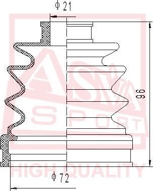 ASVA ASBT-2048 - Putekļusargs, Piedziņas vārpsta www.autospares.lv