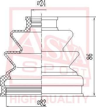 ASVA ASBT-2042 - Putekļusargs, Piedziņas vārpsta www.autospares.lv