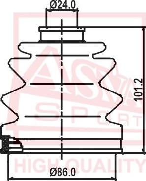 ASVA ASBT-2082 - Пыльник, приводной вал www.autospares.lv