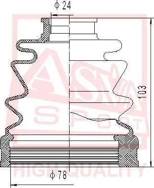 ASVA ASBT-2071 - Putekļusargs, Piedziņas vārpsta www.autospares.lv