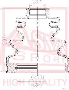 ASVA ASBT-2147 - Пыльник, приводной вал www.autospares.lv