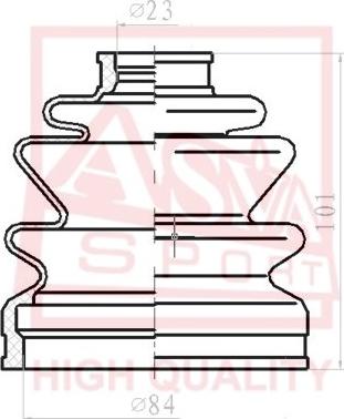 ASVA ASBT-2126 - Putekļusargs, Piedziņas vārpsta autospares.lv