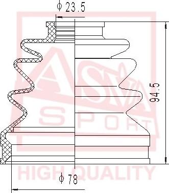 ASVA ASBT-2127 - Пыльник, приводной вал www.autospares.lv