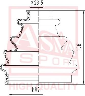 ASVA ASBT-70 - Putekļusargs, Piedziņas vārpsta www.autospares.lv