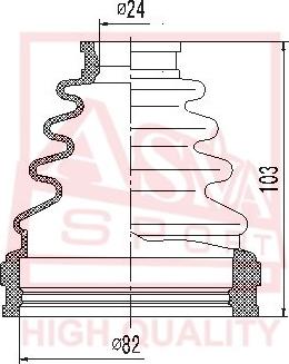 ASVA ASBT-AV1 - Bellow, drive shaft www.autospares.lv