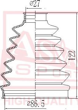 ASVA ASBT-AV3 - Bellow, drive shaft www.autospares.lv