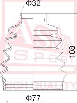 ASVA ASBT-CA2 - Пыльник, приводной вал www.autospares.lv