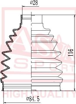 ASVA ASBT-CX7 - Putekļusargs, Piedziņas vārpsta www.autospares.lv