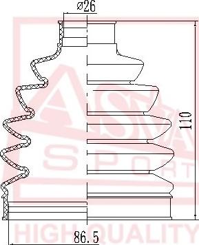 ASVA ASBT-E83 - Bellow, drive shaft www.autospares.lv