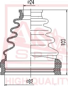 ASVA ASBT-INACA30 - Putekļusargs, Piedziņas vārpsta www.autospares.lv